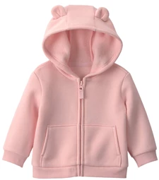  Толстовка на молнии с капюшоном Baby Pink