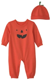 Set 2 piese Halloween Pumpkin - salopeta si caciulita