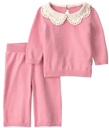  Set 2 piese Pink - pulover subtire si pantaloni