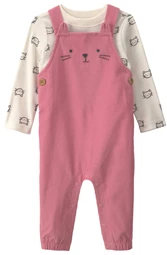  Set 2 piese Kitty - salopeta lunga si bluza