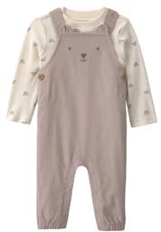  Set 2 piese Teddy - salopeta lunga si bluza