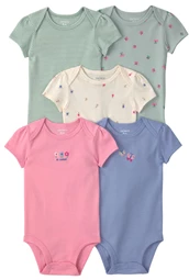  Set 5 body cu maneca scurta Garden Theme