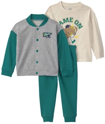  Комплект 3 в 1 Green Varsity - куртка, штаны и лонгслив