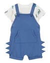  Set 2 piese Tricou si salopeta Navy Dino Spike