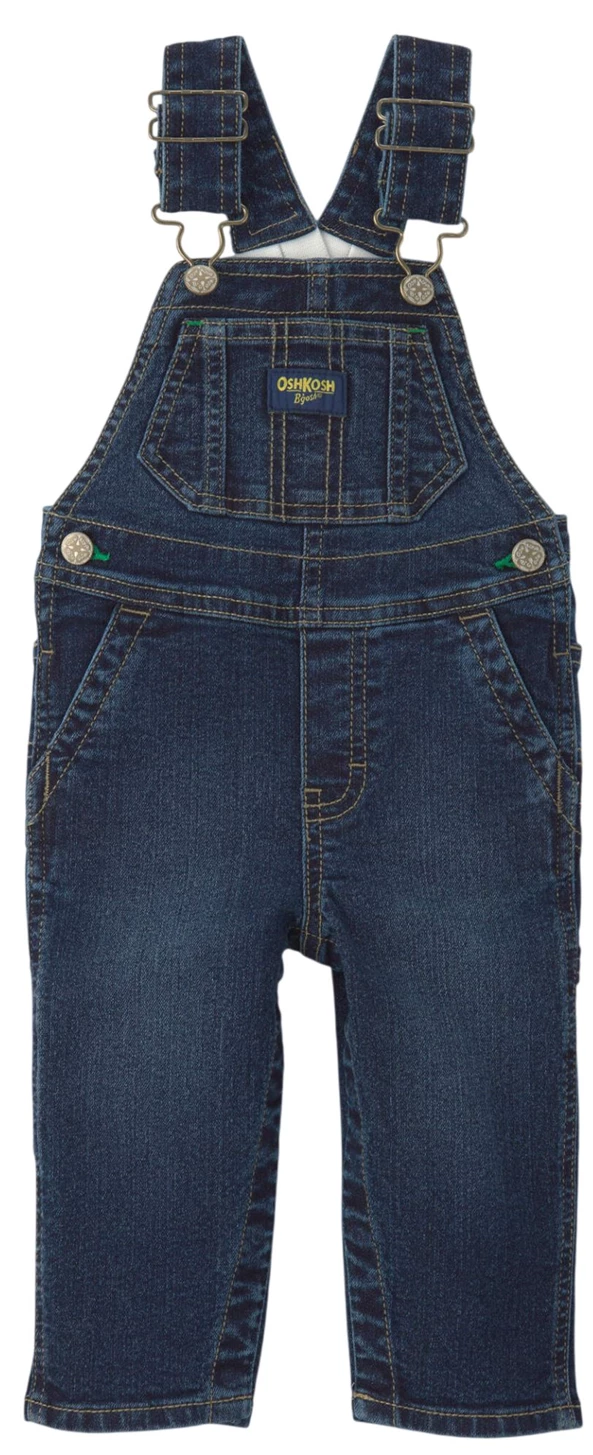  Джинсовый комбинезон с эластичными бретелями Dark Wash
