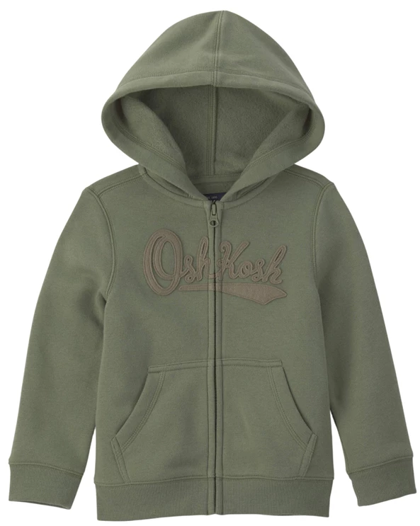  Hanorac cu gluga si fermoar Olive