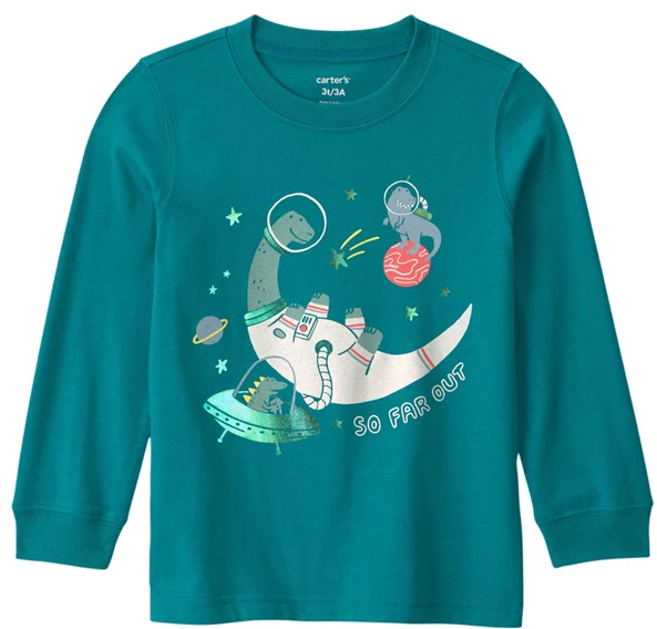  Bluza cu maneca lunga Dino in Space