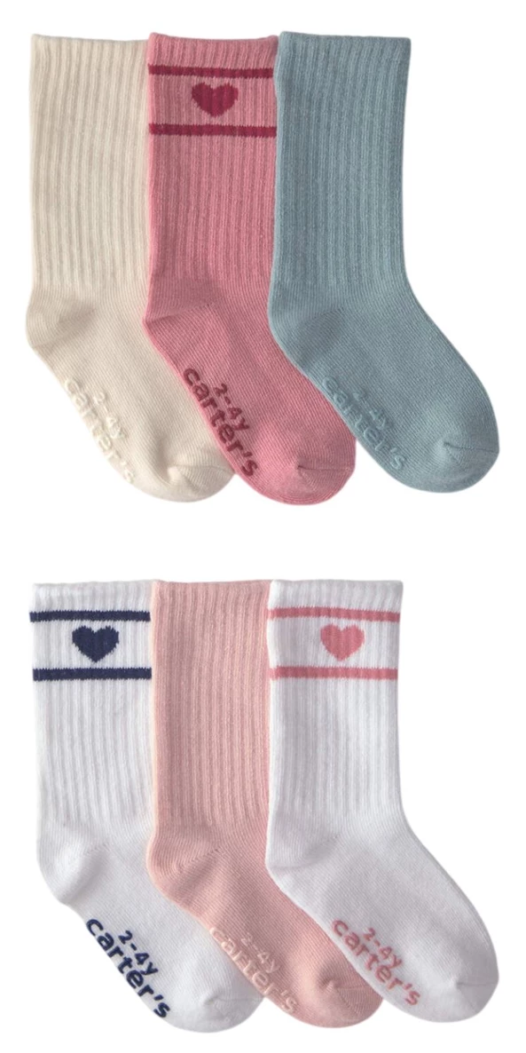  Set 6 perechi de sosete Heart Varsity