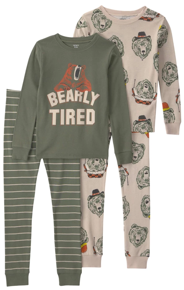  Комплект 2 хлопковых пижамы Bearly Tired