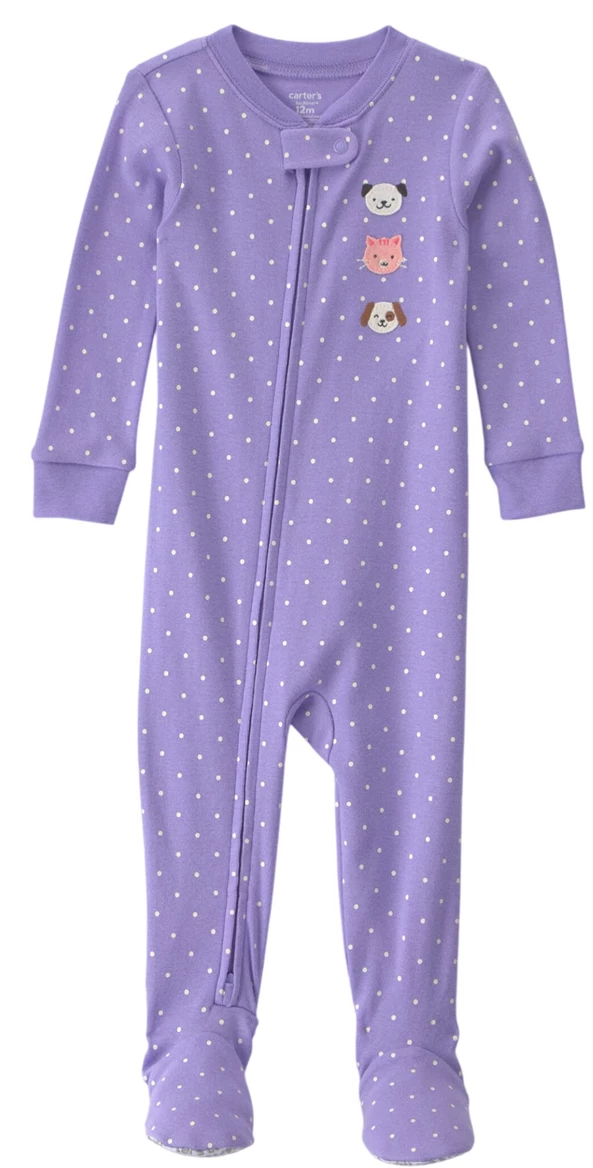  Pijama cu talpa din bumbac Animals