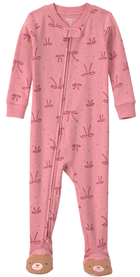  Pijama cu talpa din bumbac Teddy Bows
