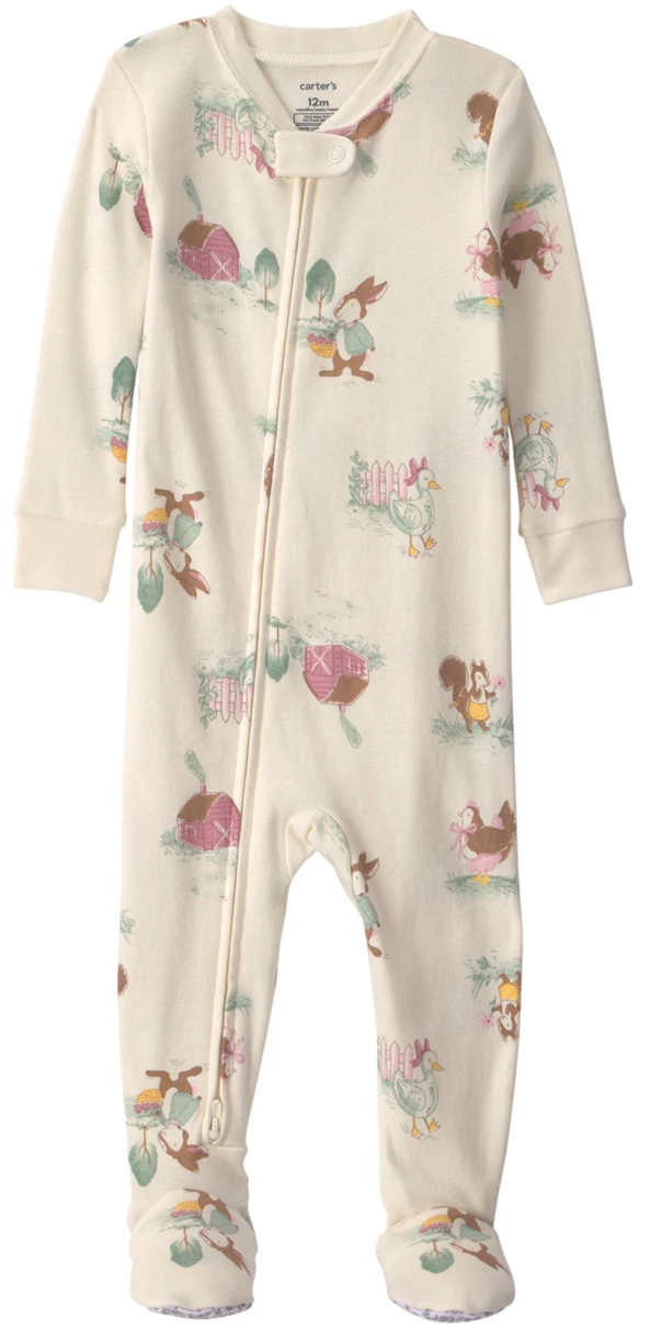 Pijama cu talpa din bumbac Country Farm