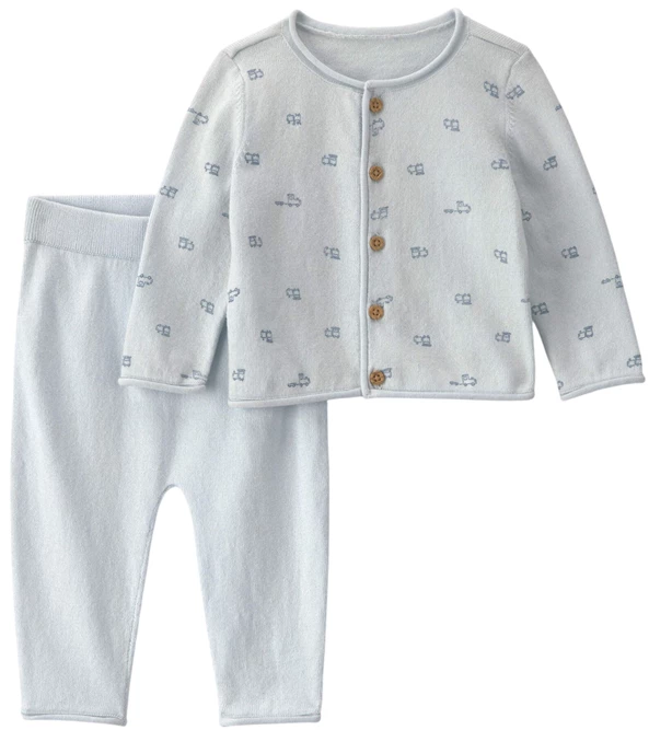  Set 2 piese Train - cardigan si pantaloni