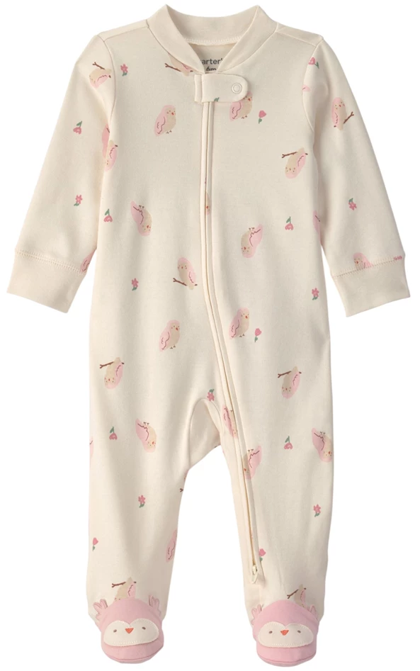  Pijama cu talpa din bumbac Cutie Owl