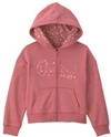  Hanorac cu gluga si fermoar Pink Floral