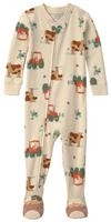  Pijama cu talpa din bumbac Farm Print