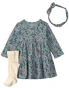  Set 3 piese Floral - rochita, dresuri si bentita