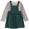  Set 2 piese Floral - salopeta tip rochita si bluza