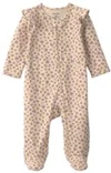  Pijama cu talpa din bumbac Tiny Flowers