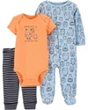  Set 3 piese Monstrulet - pijama, body si pantaloni