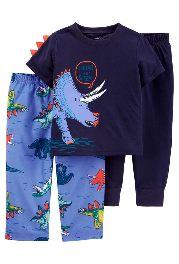  Set 3 piese Pijama Dinozaur