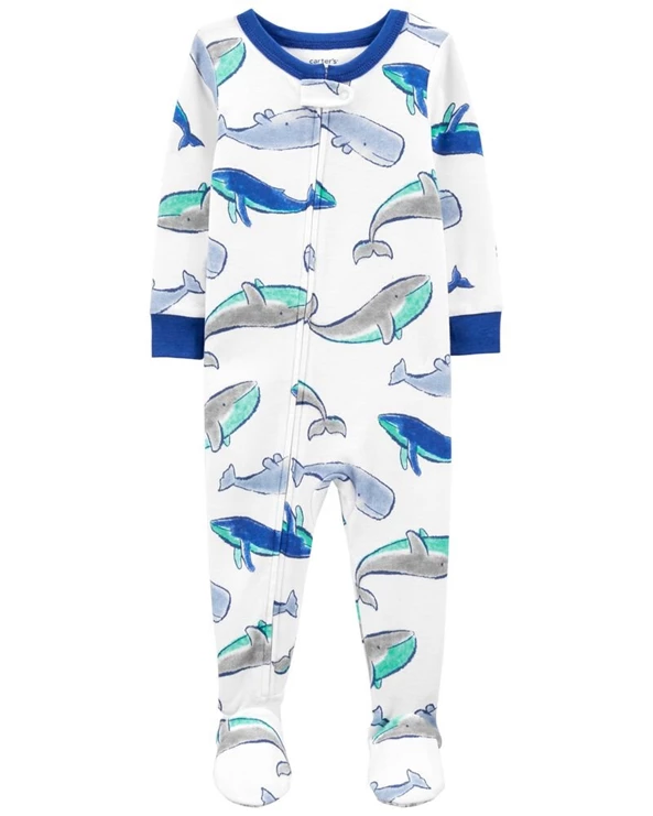 Pijama cu fermoar Balene