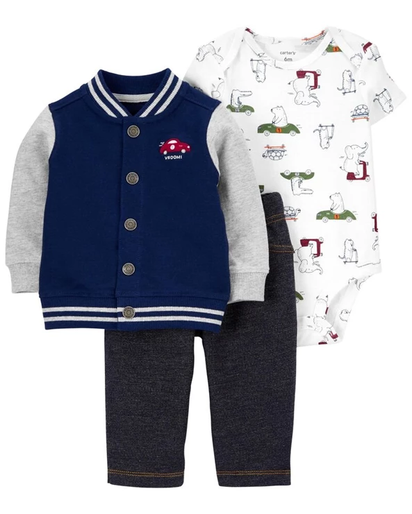  Set 3 piese Hanorac, pantaloni si body Varsity