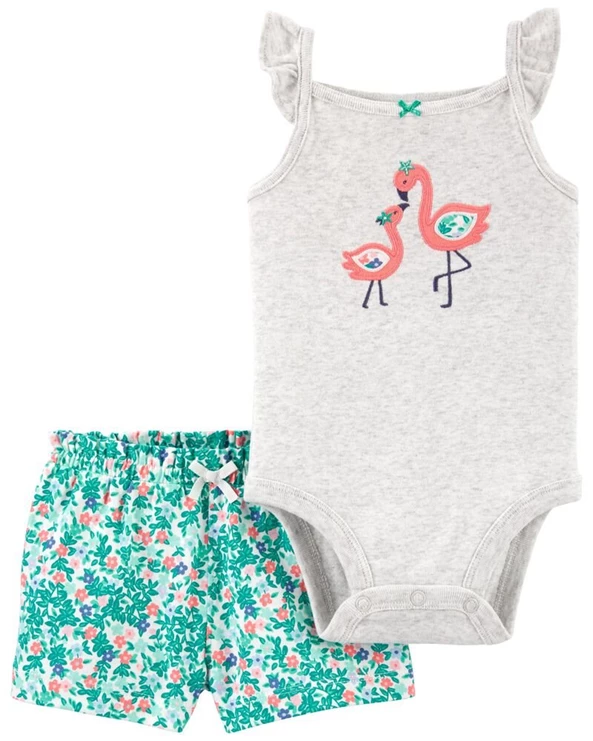  Set 2 piese Body si pantaloni Flamingo