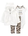  Комплект 3 в 1 Animal Print - кофта с капюшоном, боди и штаны