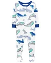  Pijama cu fermoar Balene