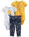  Set 3 piese Pantaloni si 2 body Flori