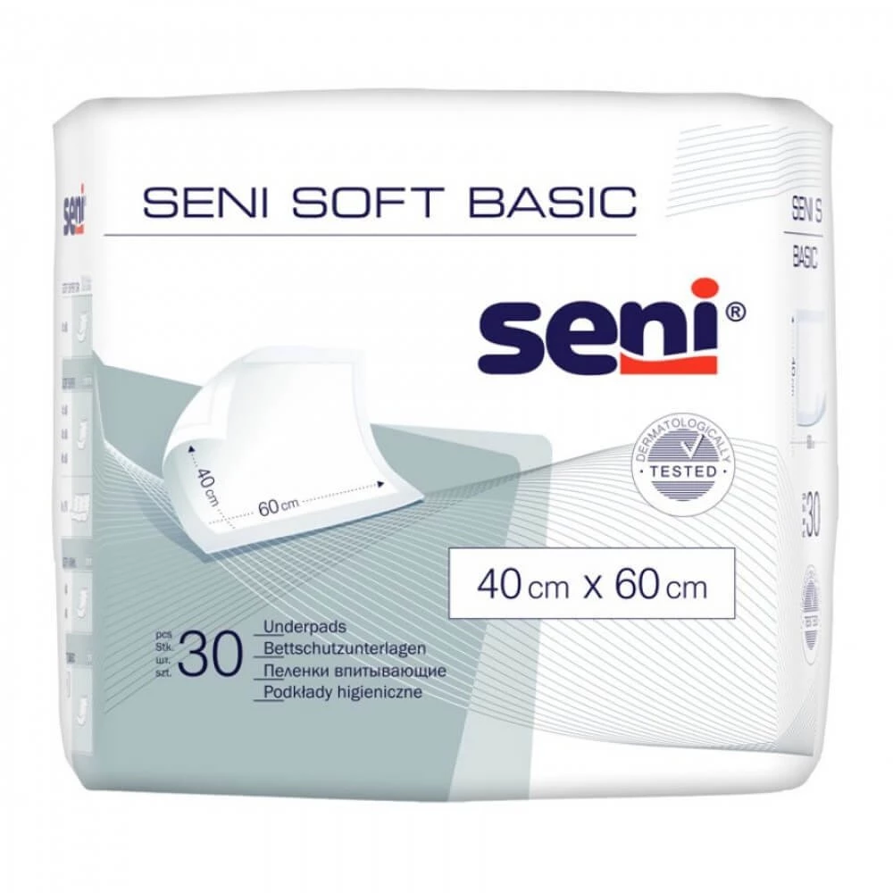 Pelinci De Unica Folosinta Seni Soft Basic 60x40 Cm 30 Buc