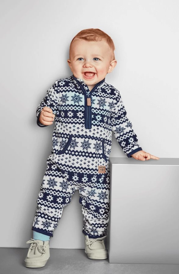  Salopeta fleece cu model grafic