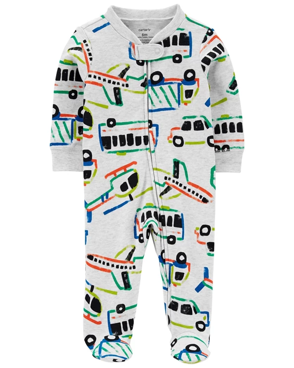  Pijama cu fermoar reversibil Transport