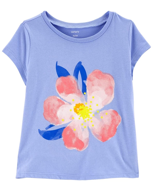  Tricou cu floare roz