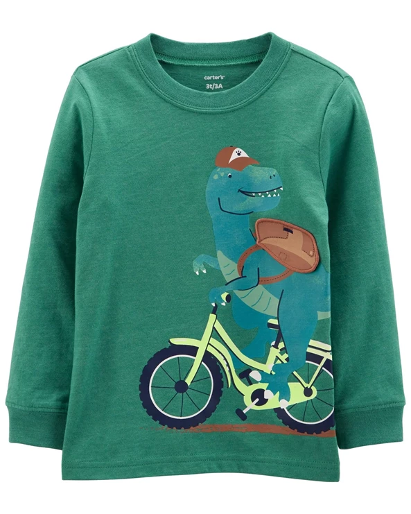  Bluza Dinozaur cu bicicleta