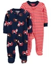  Set 2 pijamale cu fermoar reversibil Tigru