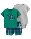  Set 3 piese Body, tricou si pantaloni scurti Aligator