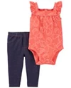  Set 2 piese Body si pantaloni Flori