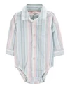  Комплект 3 в 1 Striped Polo - Брюки с лямками и боди-рубашка