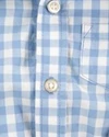  Set 3 piese Blue Gingham - Body tip camasa, pantaloni si bretele