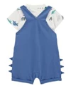  Set 2 piese Tricou si salopeta Navy Dino Spike