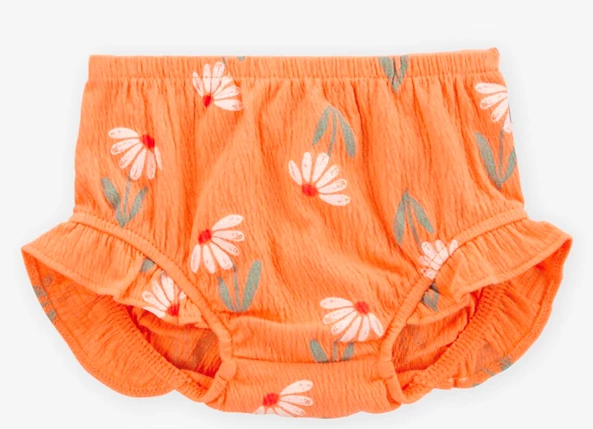  Комплект 3 в 1 Orange Floral Футболка, боди и шорты