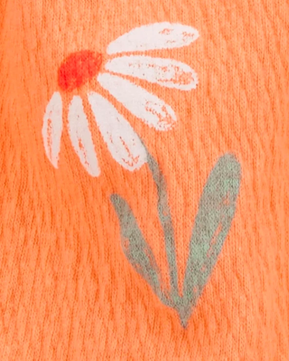 Комплект 3 в 1 Orange Floral Футболка, боди и шорты