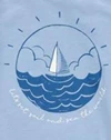  Комплект 3 в 1 Blue Sailboat Graphic Боди, шорты и футболка