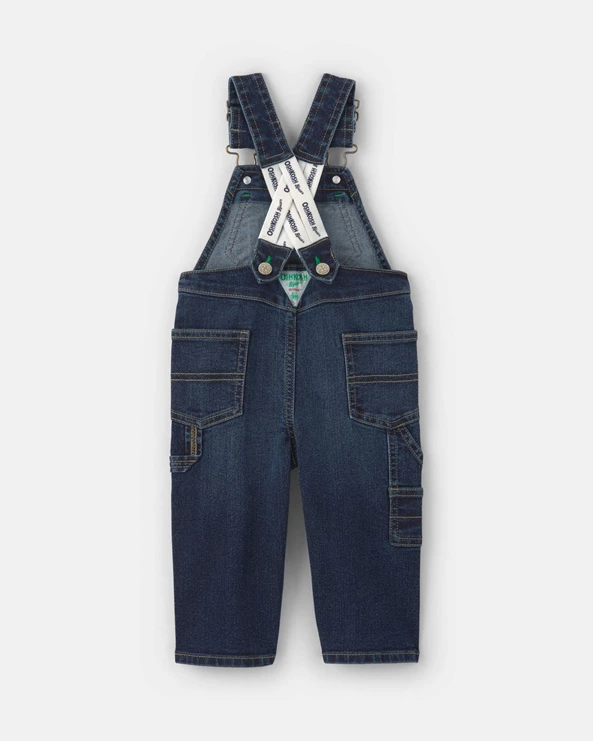  Джинсовый комбинезон с эластичными бретелями Dark Wash