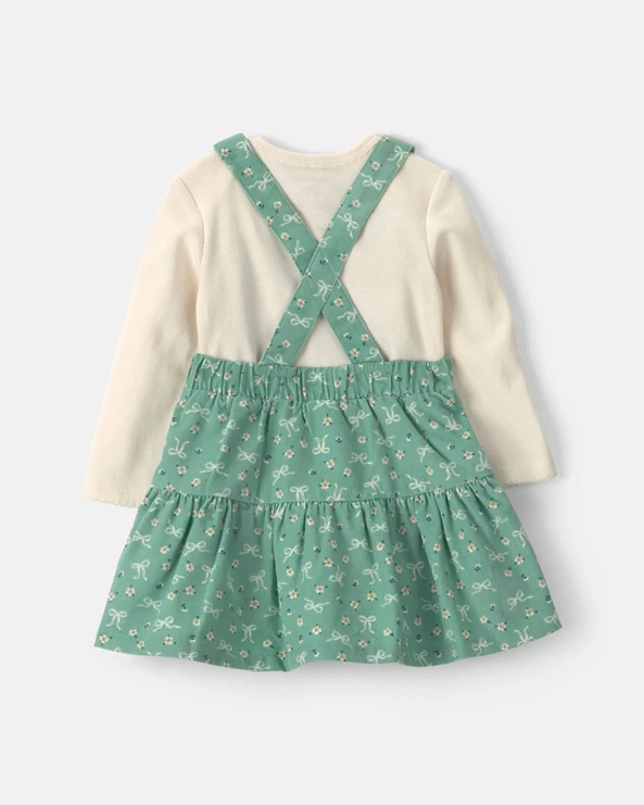  Комплект 3 в 1 Bow Floral - сарафан, боди и носочки
