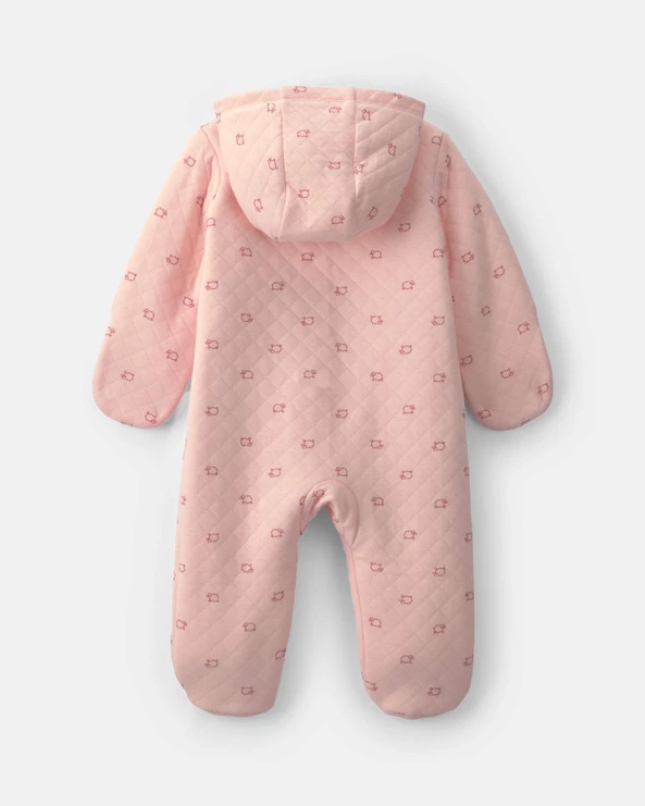  Salopeta groasa cu gluga Pink Sheep