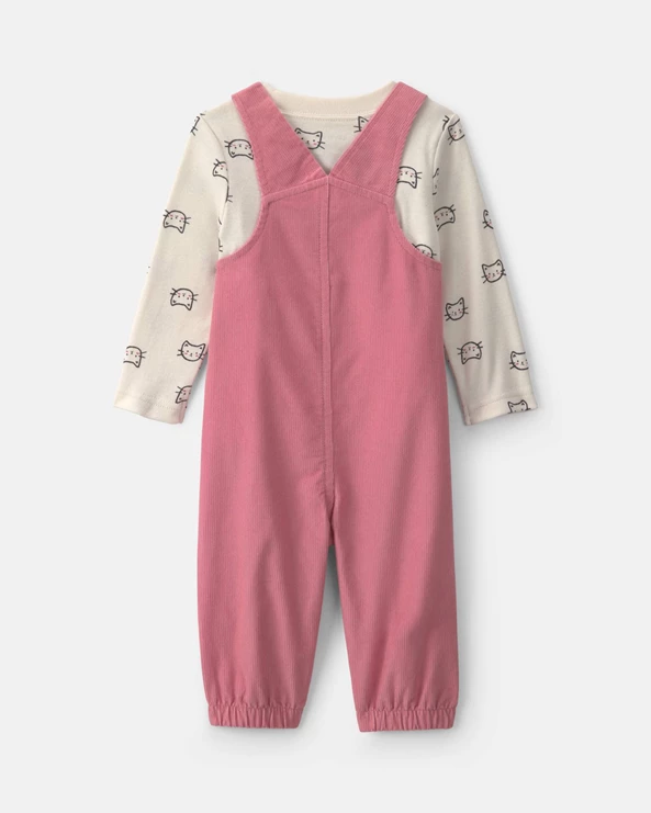  Set 2 piese Kitty - salopeta lunga si bluza