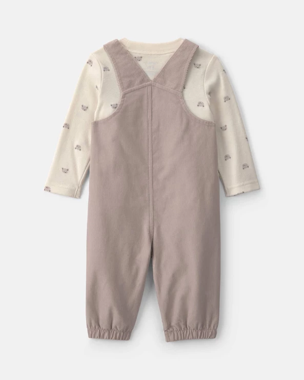  Set 2 piese Teddy - salopeta lunga si bluza